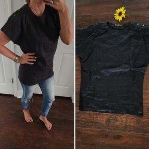 ESCADA 100% LINEN PADDED SHOULDERS VI TAGE BLOUSE/TOP 🐈‍⬛